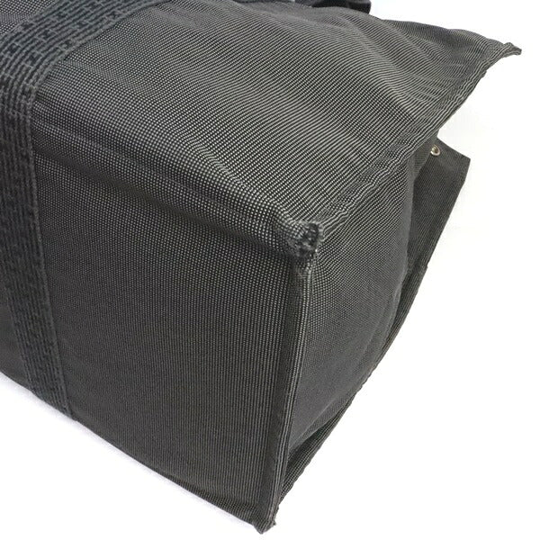 HERMES Herline TGM Canvas Boston Bag Gray Size ONE SIZE