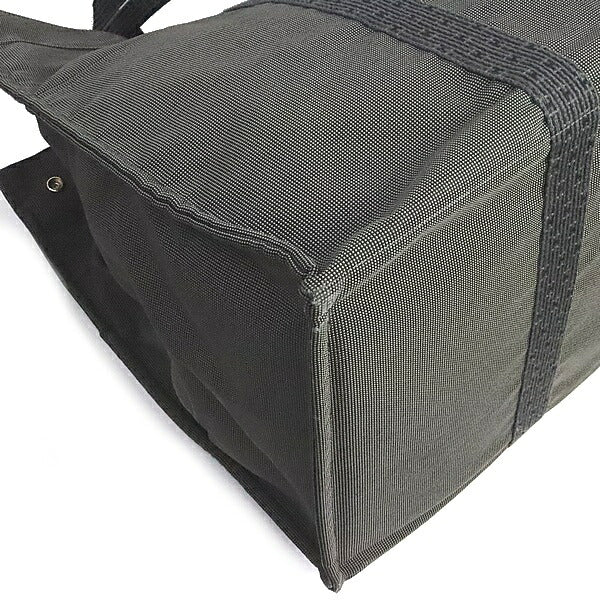 HERMES Herline TGM Canvas Boston Bag Gray Size ONE SIZE