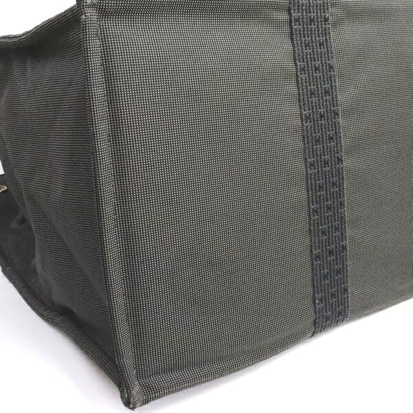 HERMES Herline TGM Canvas Boston Bag Gray Size ONE SIZE