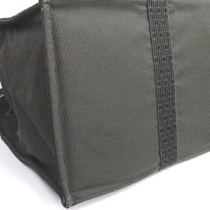 HERMES Herline TGM Canvas Boston Bag Gray Size ONE SIZE