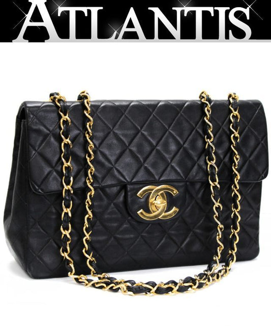 CHANEL Large Matelasse 34 Lambskin Chain Bag Size ONE SIZE