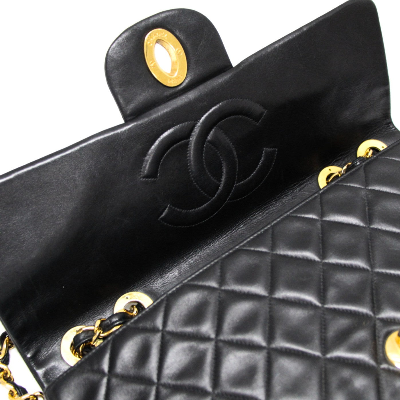 CHANEL Large Matelasse 34 Lambskin Chain Bag Size ONE SIZE