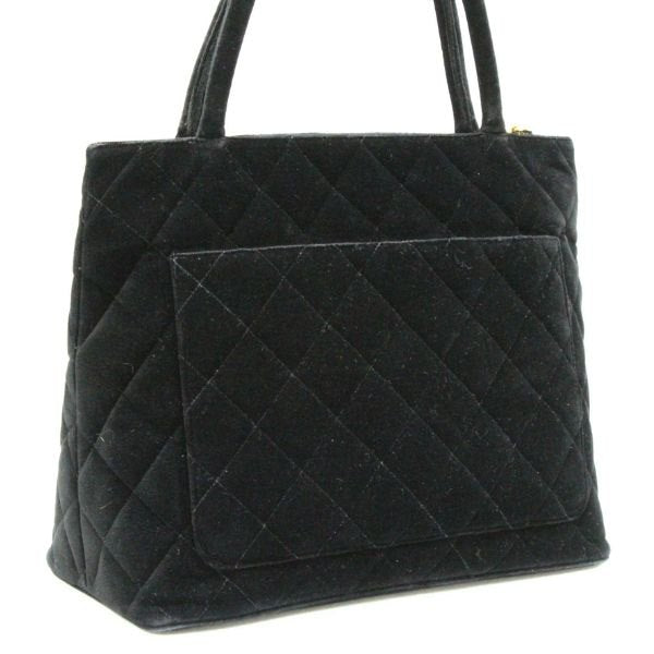 CHANEL Revival Velour Tote Gold Hardware Size ONE SIZE