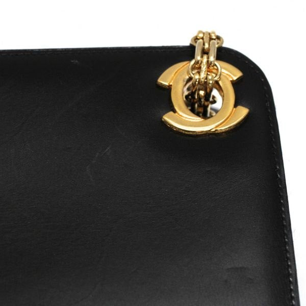 CHANEL Vintage Coco Mark Calfskin Shoulder Bag Size ONE SIZE
