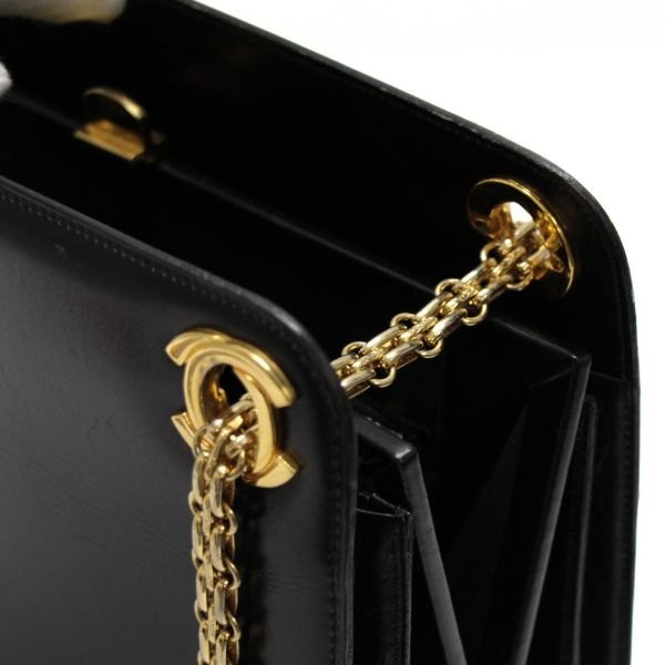 CHANEL Vintage Coco Mark Calfskin Shoulder Bag Size ONE SIZE