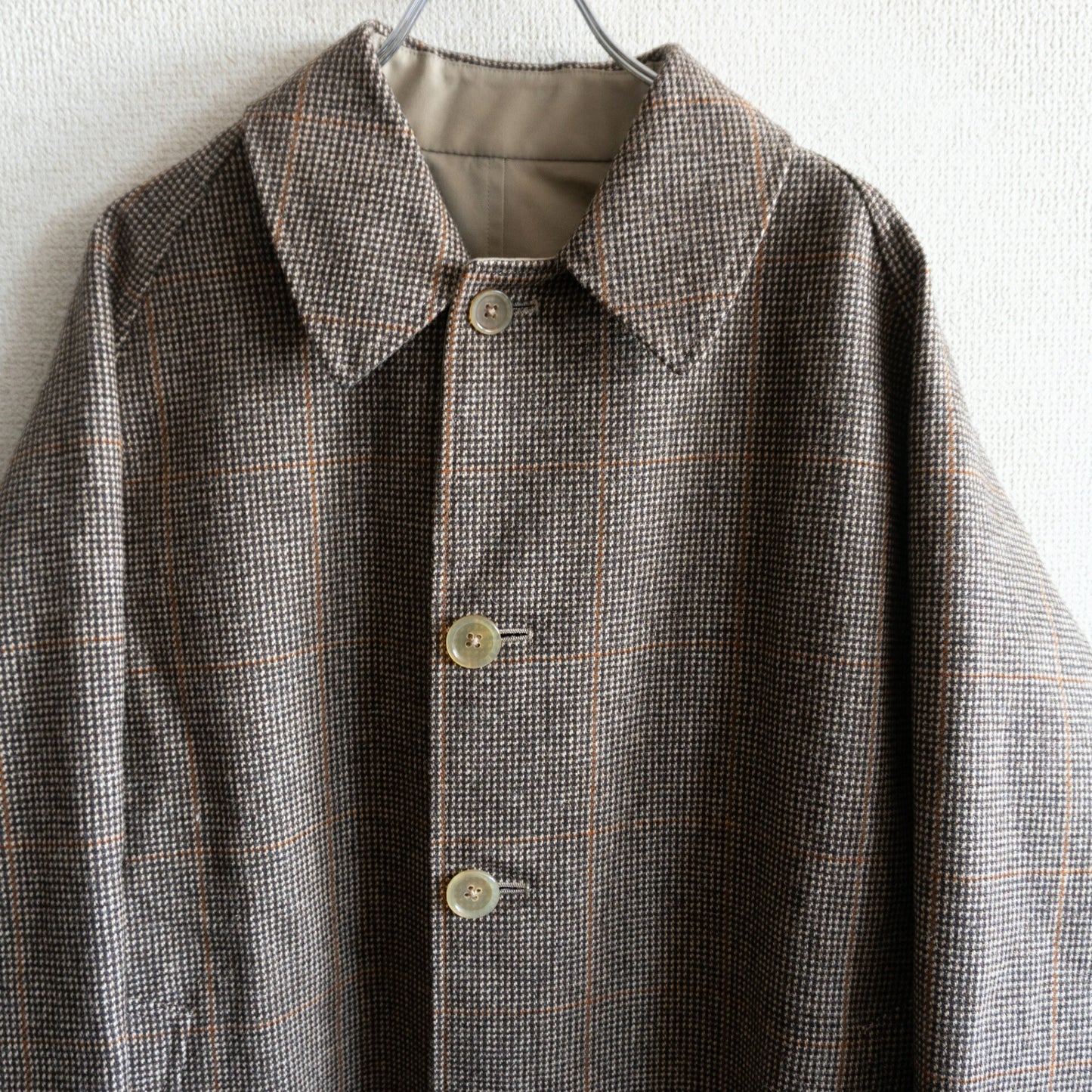 ANATOMICA Reversible Tweed Raglan Coat Size 44