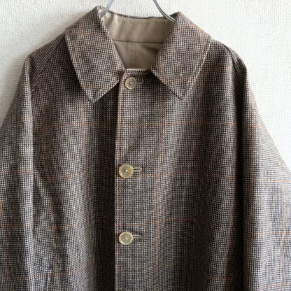 ANATOMICA Reversible Tweed Raglan Coat Size 44
