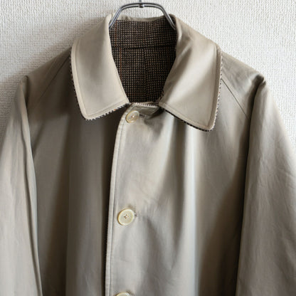 ANATOMICA Reversible Tweed Raglan Coat Size 44