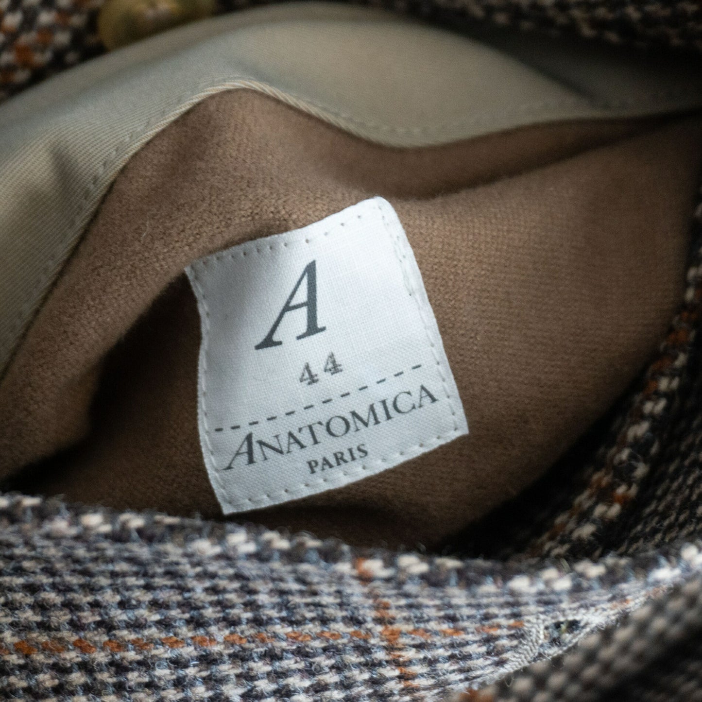 ANATOMICA Reversible Tweed Raglan Coat Size 44