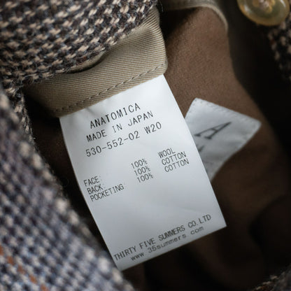 ANATOMICA Reversible Tweed Raglan Coat Size 44