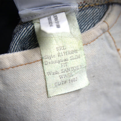 RRL Santos Wash Slim Fit Jeans Vintage Size 29×30
