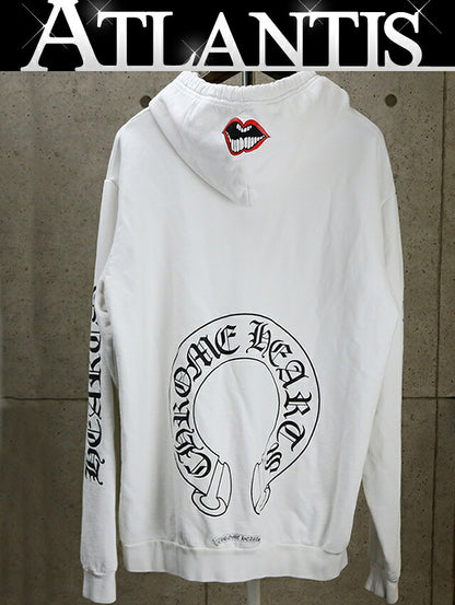 CHROME HEARTS MATTY BOY Chomper Hoodie White Size L