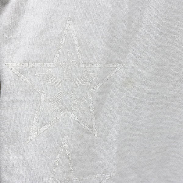 CHROME HEARTS T-Bar Star Print Cotton T-Shirt White Size S