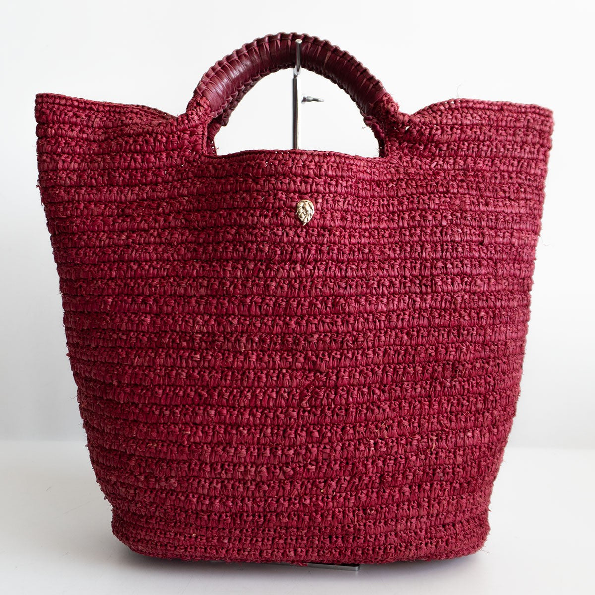 HELEN KAMINSKI Leather handle raffia tote Bag