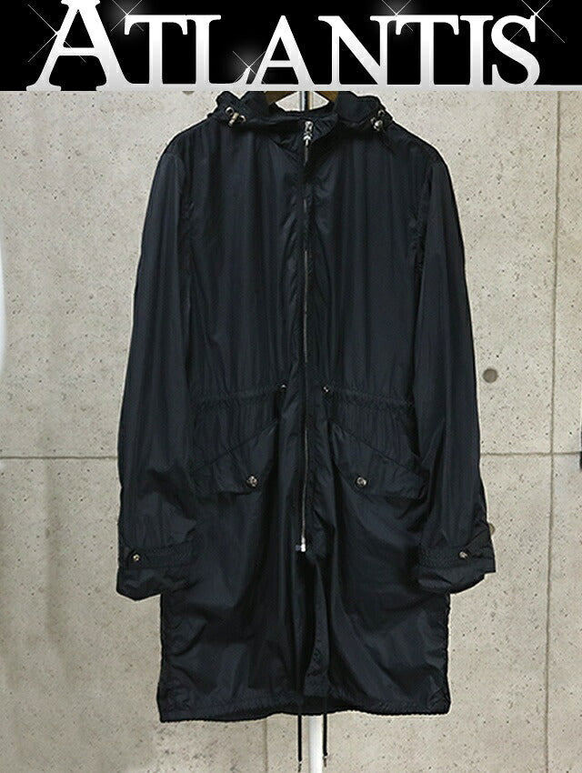 CHROME HEARTS PUDDLES Leather CH Cross Coat Black Size M