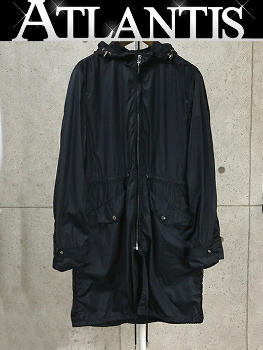 CHROME HEARTS PUDDLES Leather CH Cross Coat Black Size M