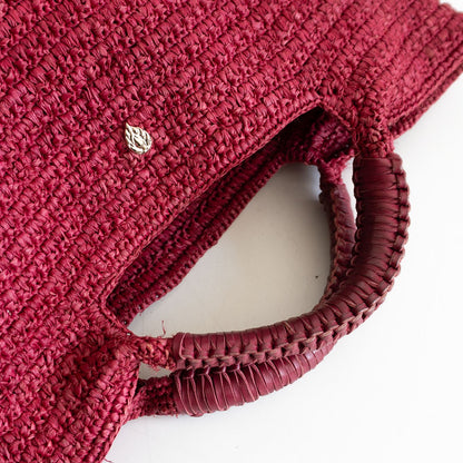 HELEN KAMINSKI Leather handle raffia tote Bag