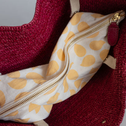 HELEN KAMINSKI Leather handle raffia tote Bag