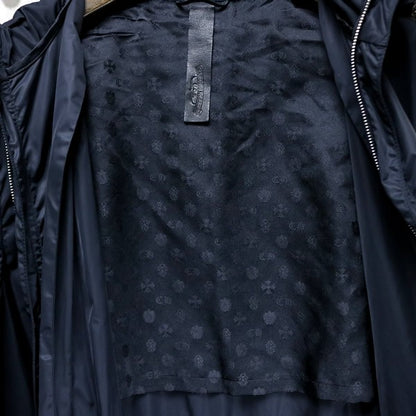 CHROME HEARTS PUDDLES Leather CH Cross Coat Black Size M