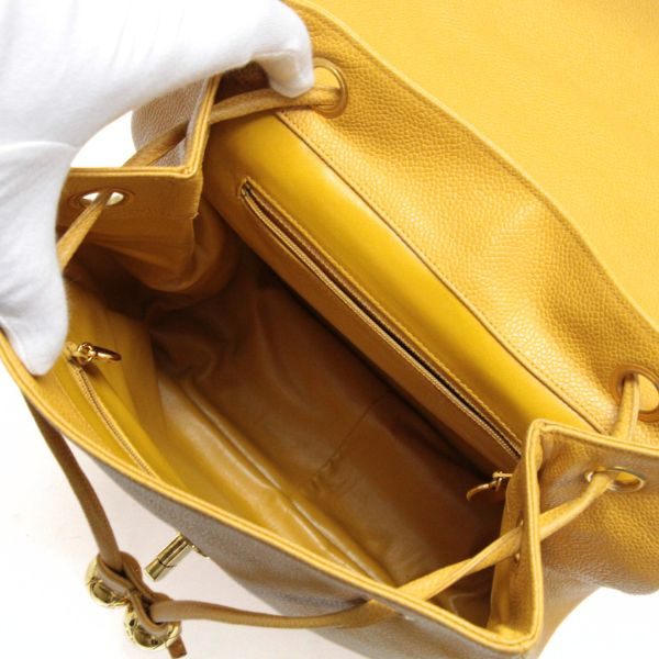 CHANEL Yellow Caviar Large Coco Backpack Bag Size ONE SIZE