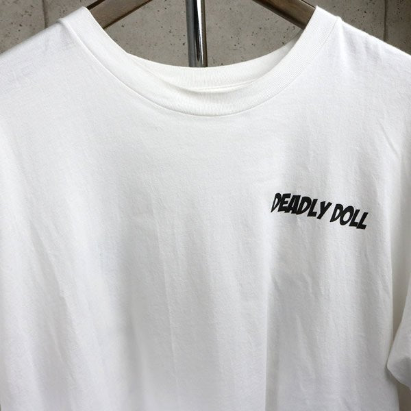 DEADLY DOLL Jesse Jo Stark Print White T-Shirt Size XL