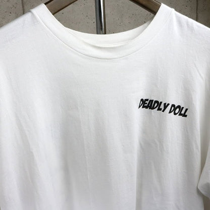 DEADLY DOLL Jesse Jo Stark Print White T-Shirt Size XL