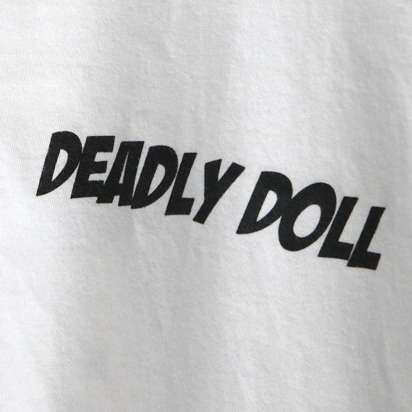DEADLY DOLL Jesse Jo Stark Print White T-Shirt Size XL