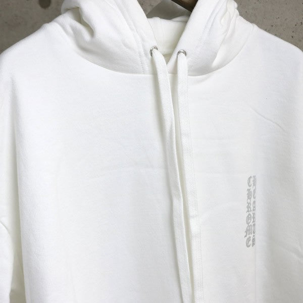 CHROME HEARTS Old English Logo Pullover Hoodie White Size XL