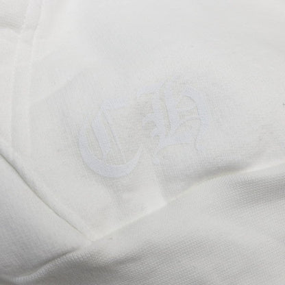 CHROME HEARTS Old English Logo Pullover Hoodie White Size XL