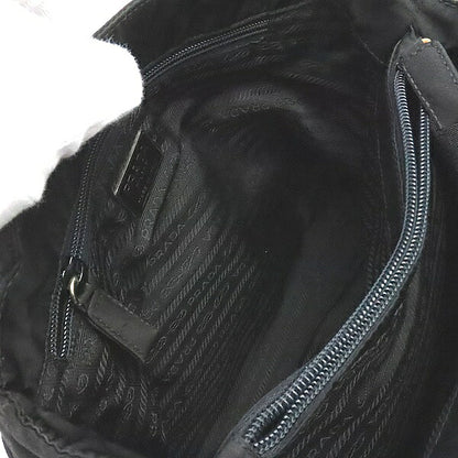 PRADA Triangle Logo Nylon Tote Bag Black Size ONE SIZE
