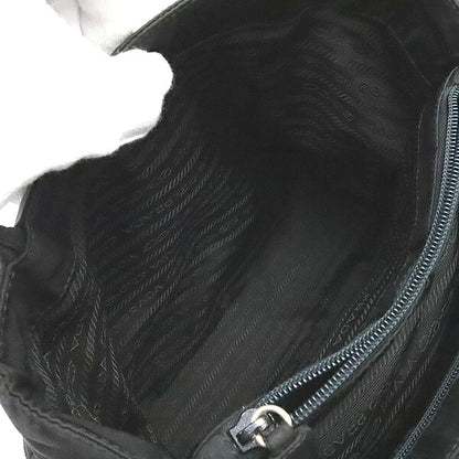 PRADA Triangle Logo Nylon Tote Bag Black Size ONE SIZE