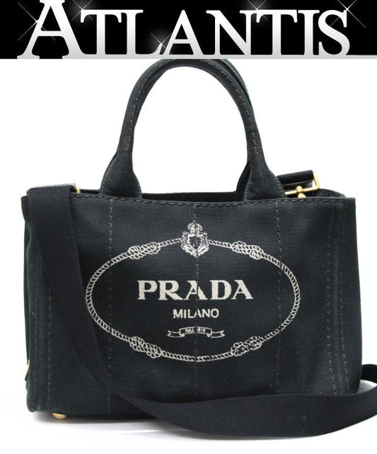 PRADA Canapa Mini Canvas 2WAY Tote Bag Size ONE SIZE