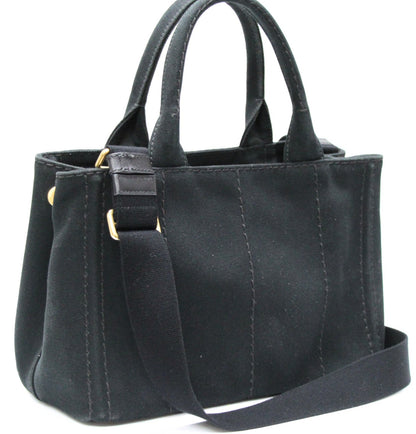 PRADA Canapa Mini Canvas 2WAY Tote Bag Size ONE SIZE