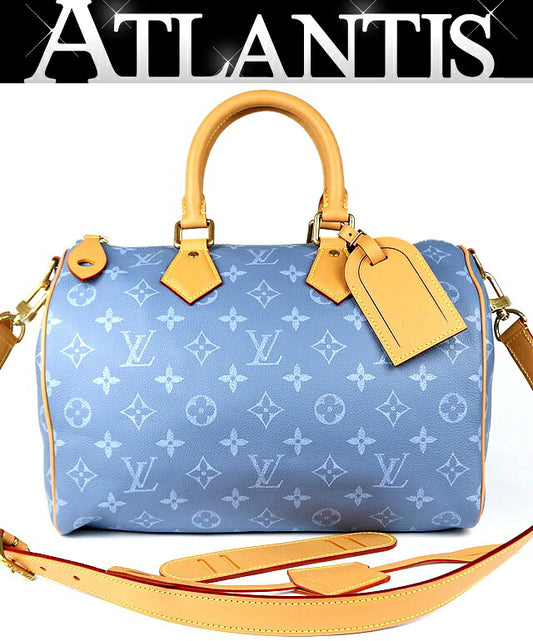 LOUIS VUITTON Speedy P9 30 Handbag Blue Size ONE SIZE
