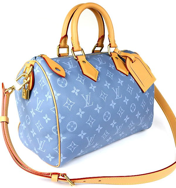 LOUIS VUITTON Speedy P9 30 Handbag Blue Size ONE SIZE