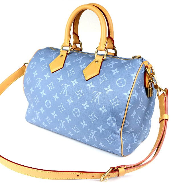 LOUIS VUITTON Speedy P9 30 Handbag Blue Size ONE SIZE