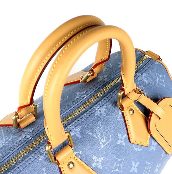 LOUIS VUITTON Speedy P9 30 Handbag Blue Size ONE SIZE