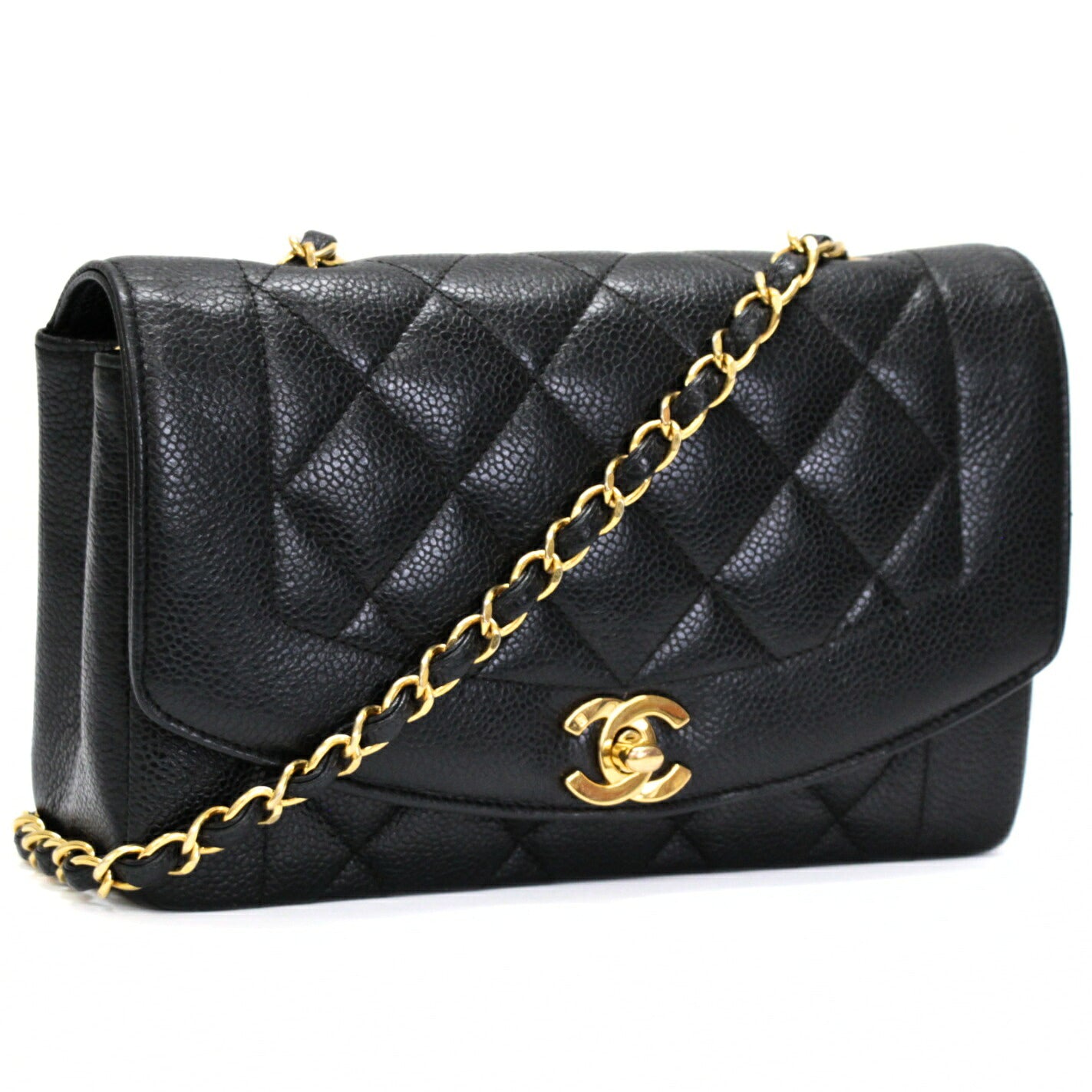 CHANEL Diana 22 Matelasse Caviar Leather Bag Size ONE SIZE