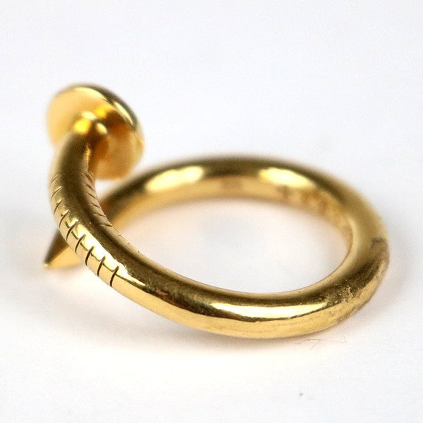 CHROME HEARTS 22K CH Plus Flat Nail Ring Gold Size ONE SIZE