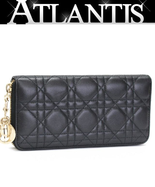 Christian Dior Voyage Lady Dior Cannage Wallet Size ONE SIZE