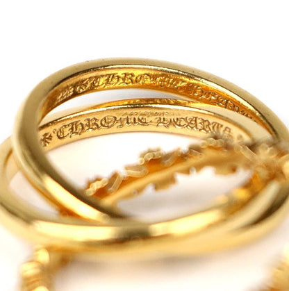 CHROME HEARTS 22K Tiny ECH Plus Trinity Ring Size ONE SIZE
