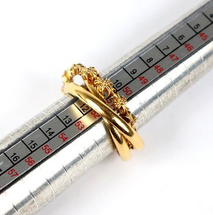 CHROME HEARTS 22K Tiny ECH Plus Trinity Ring Size ONE SIZE