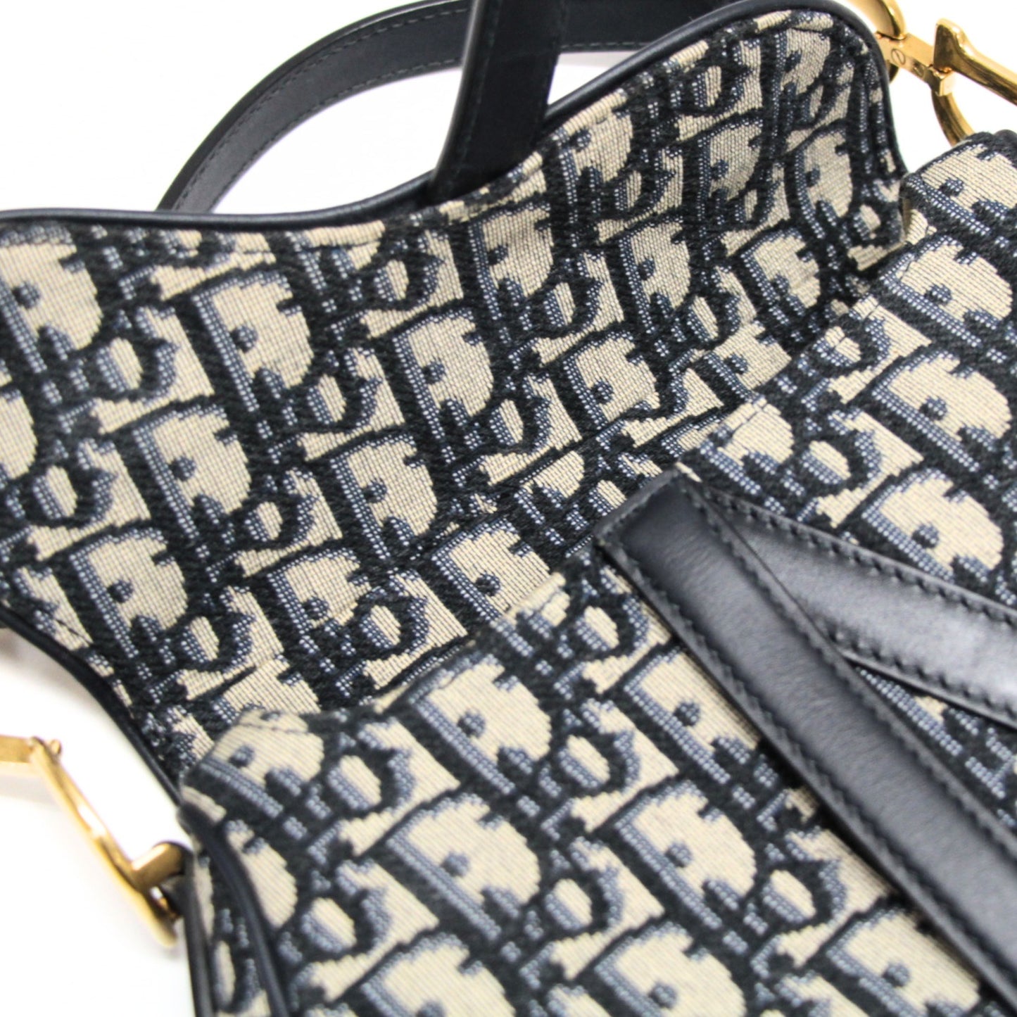 Christian Dior Small Saddle Trotter Bag Navy Size ONE SIZE
