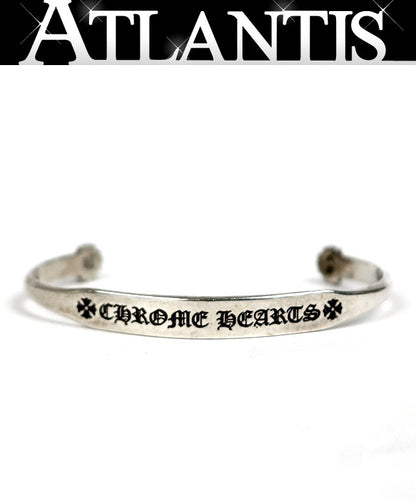 CHROME HEARTS Logo Flat Bangle Silver 925 Size ONE SIZE
