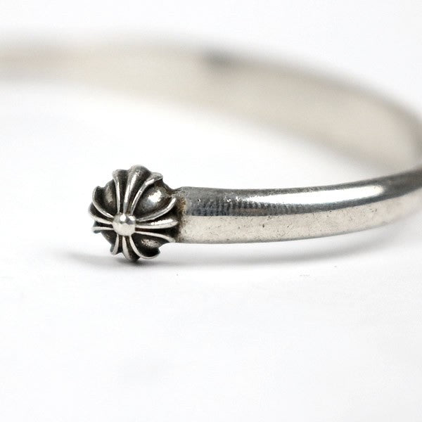CHROME HEARTS Logo Flat Bangle Silver 925 Size ONE SIZE