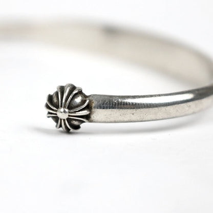 CHROME HEARTS Logo Flat Bangle Silver 925 Size ONE SIZE