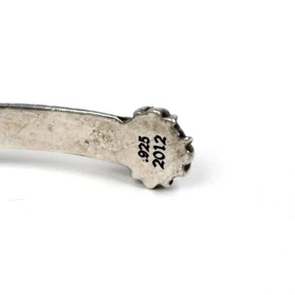 CHROME HEARTS Logo Flat Bangle Silver 925 Size ONE SIZE