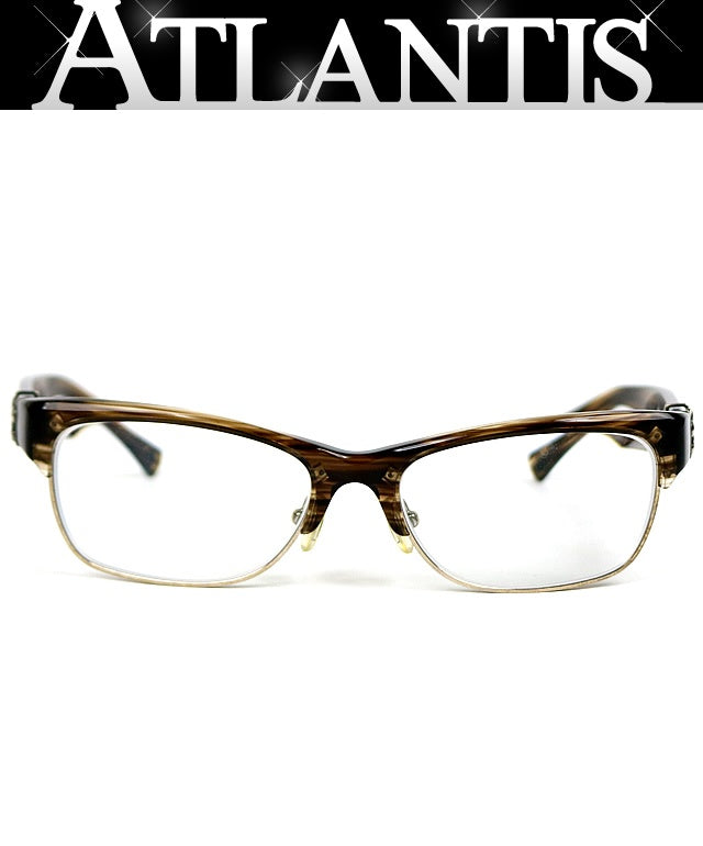 CHROME HEARTS Clear Tortoise Eyeglasses Size ONE SIZE