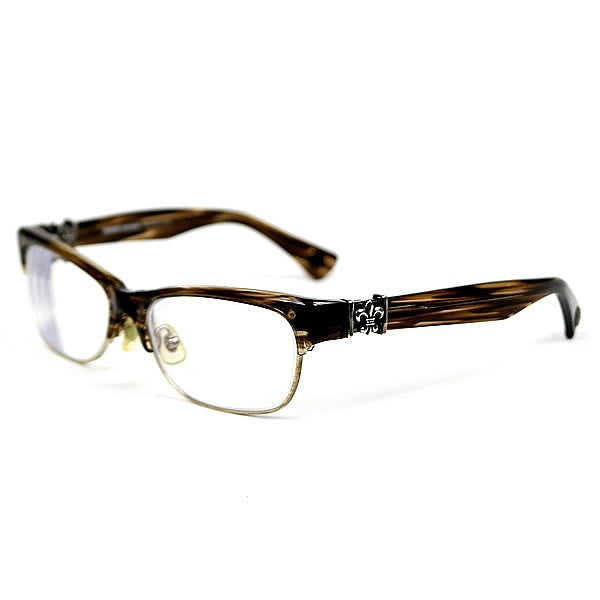 CHROME HEARTS Clear Tortoise Eyeglasses Size ONE SIZE