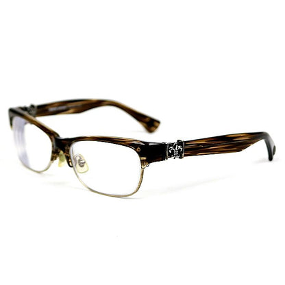 CHROME HEARTS Clear Tortoise Eyeglasses Size ONE SIZE
